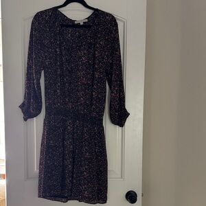 LOFT Multicolor Floral Long Sleeve Dress